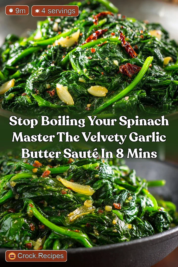 Stop Boiling Your Spinach Master the Velvety Garlic Butter Saut&eacute; in 8 Mins