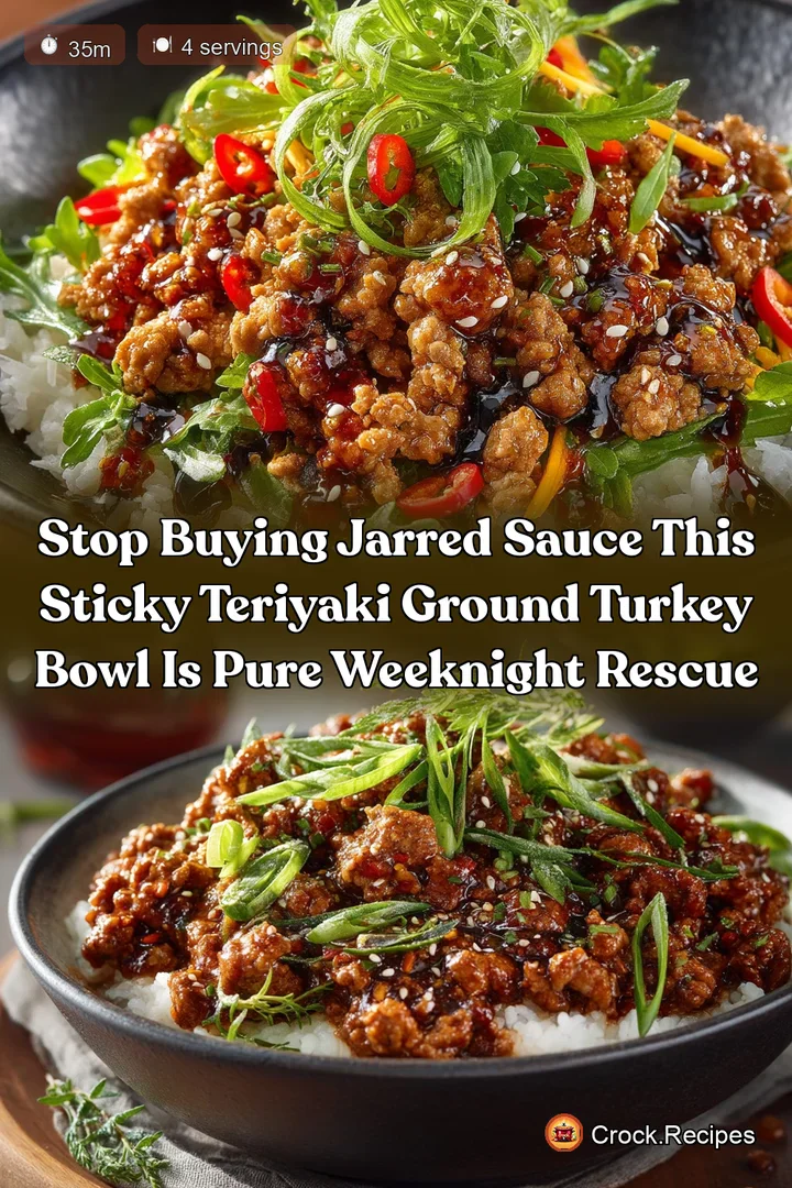 Stop buying jarred sauce This Sticky Teriyaki Ground Turkey Bowl is pure weeknight rescue