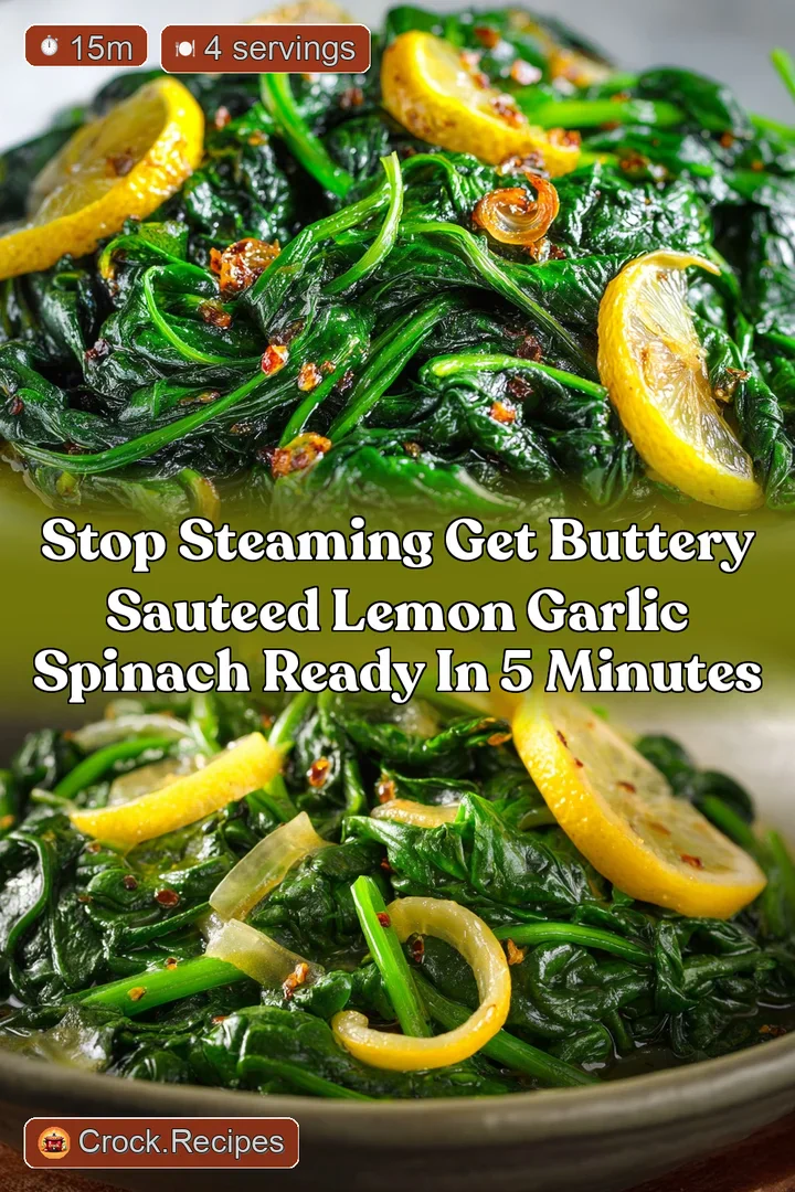 Stop Steaming Get Buttery Sauteed Lemon Garlic Spinach Ready in 5 Minutes