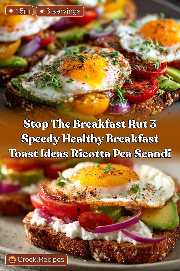 Stop the breakfast rut 3 Speedy Healthy Breakfast Toast Ideas Ricotta Pea Scandi