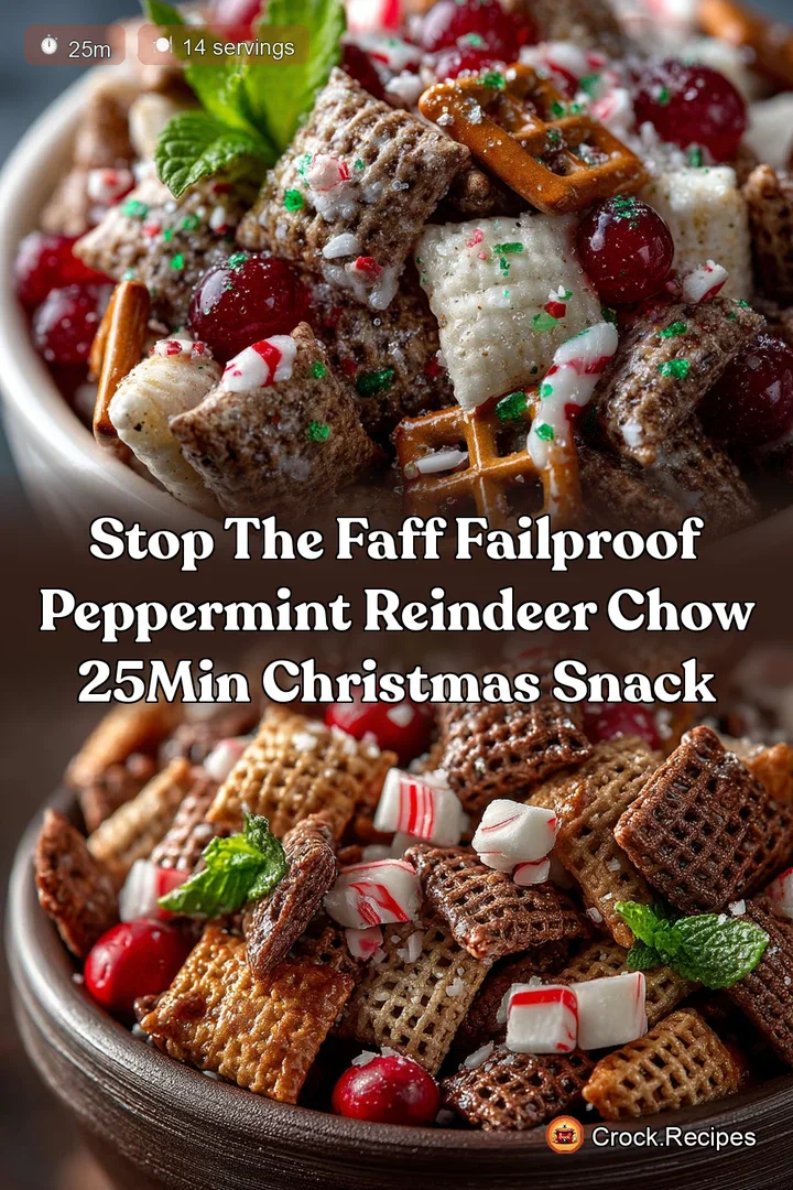 Stop the Faff FailProof Peppermint Reindeer Chow 25Min Christmas Snack