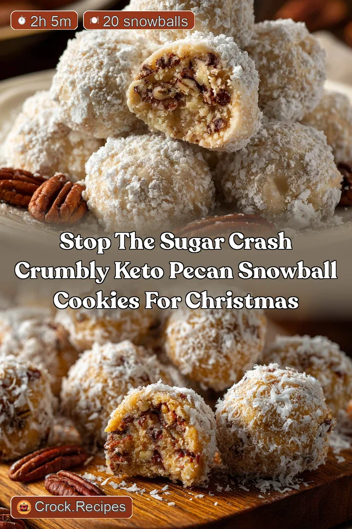 Stop the Sugar Crash Crumbly Keto Pecan Snowball Cookies for Christmas