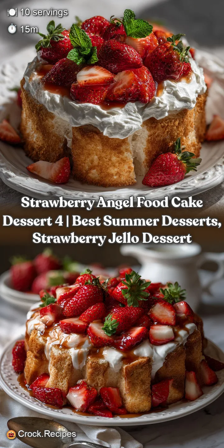 Strawberry Angel Food Cake Dessert 4 | Best Summer Desserts Strawberry Jello Dessert