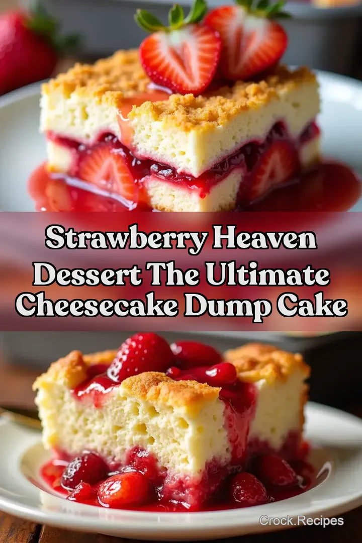 Strawberry Heaven Dessert The Ultimate Cheesecake Dump Cake