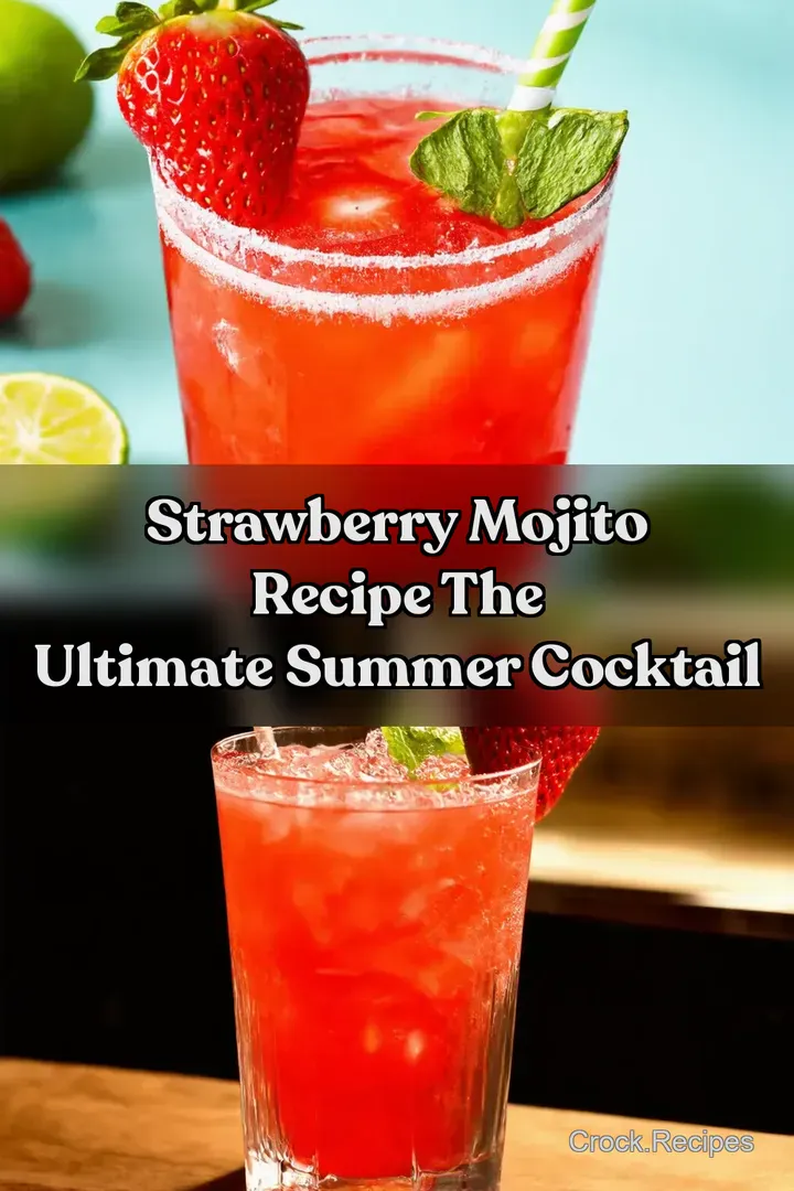 Strawberry Mojito Recipe The Ultimate Summer Cocktail : PIN FOR LATER Strawberry Mojito Recipe The Ultimate Summer Cocktail