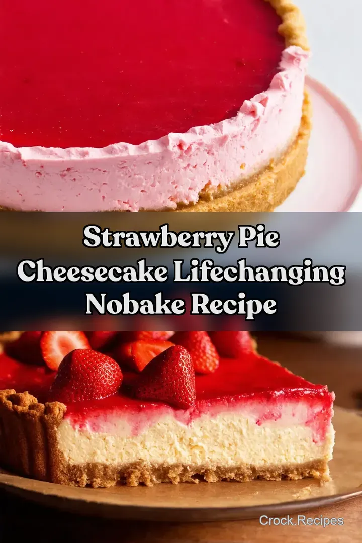Strawberry Pie Cheesecake LifeChanging NoBake Recipe