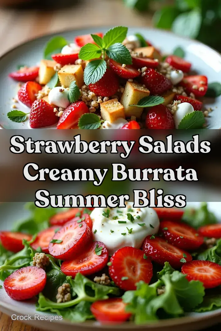 Strawberry Salads Creamy Burrata Summer Bliss