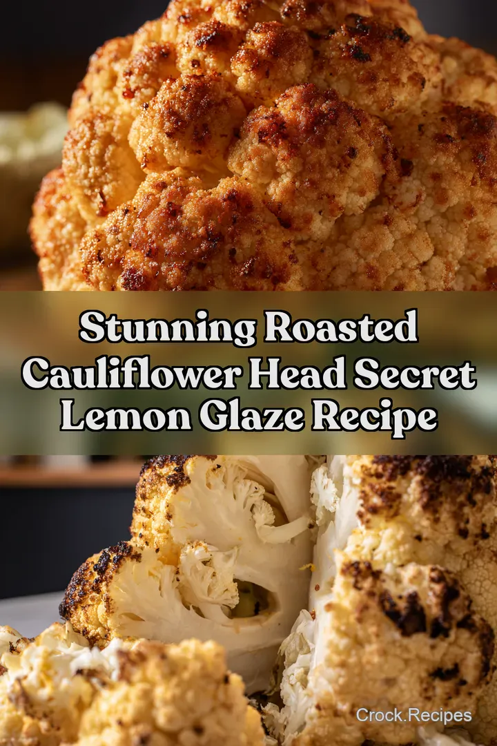 Stunning Roasted Cauliflower Head Secret Lemon Glaze Recipe