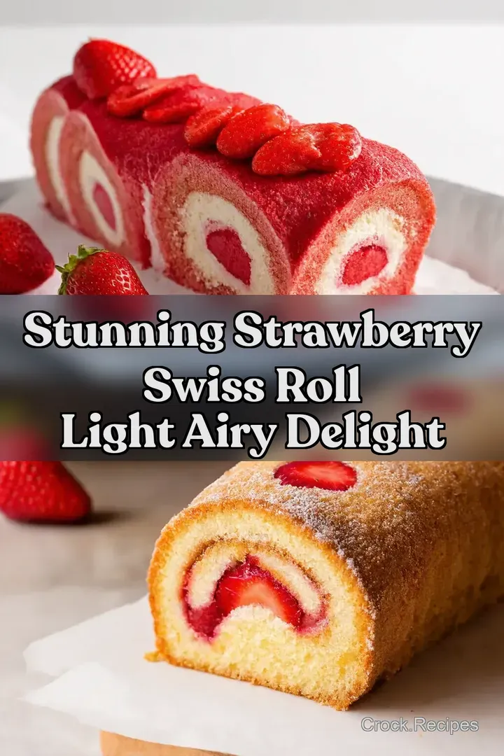 Stunning Strawberry Swiss Roll Light Airy Delight