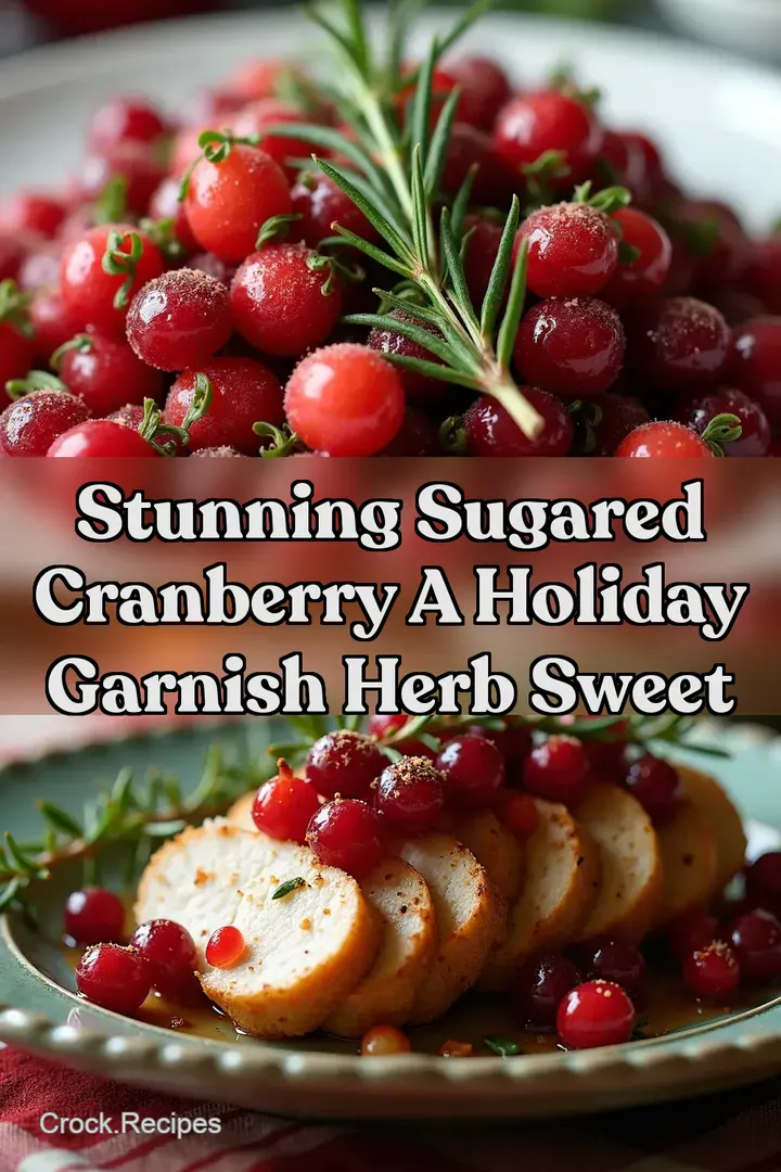 Stunning Sugared Cranberry a holiday garnish Herb Sweet