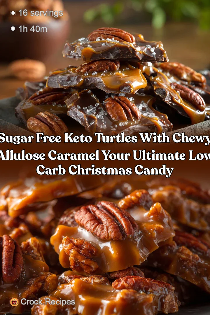 Sugar Free Keto Turtles with Chewy Allulose Caramel Your Ultimate Low Carb Christmas Candy