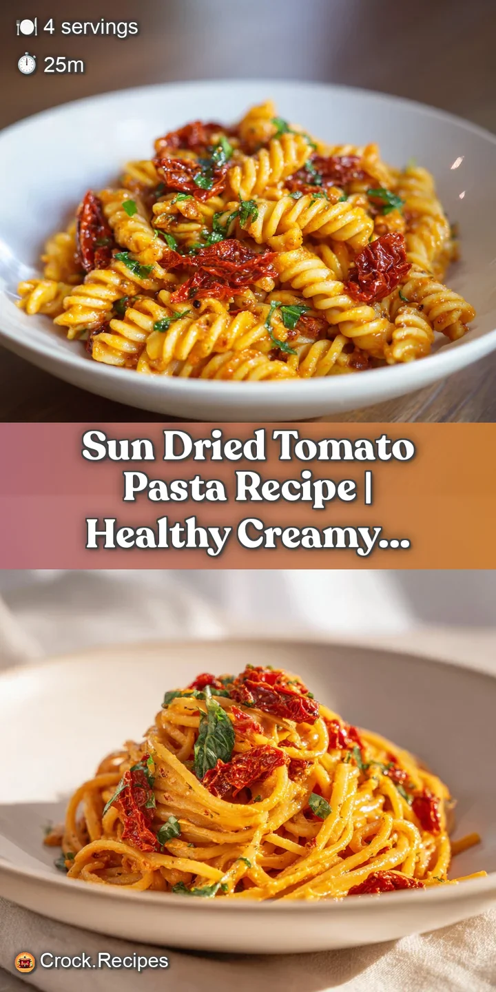 Close-up of twirled pasta: sun-dried tomatoes glisten amid herbs, promising a burst of savory flavor in every bite.