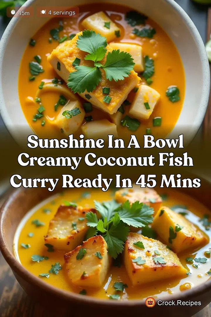Sunshine in a Bowl Creamy Coconut Fish Curry Ready in 45 Mins