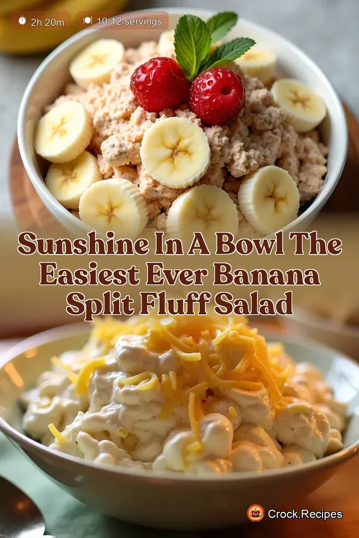 Sunshine in a Bowl The Easiest Ever Banana Split Fluff Salad