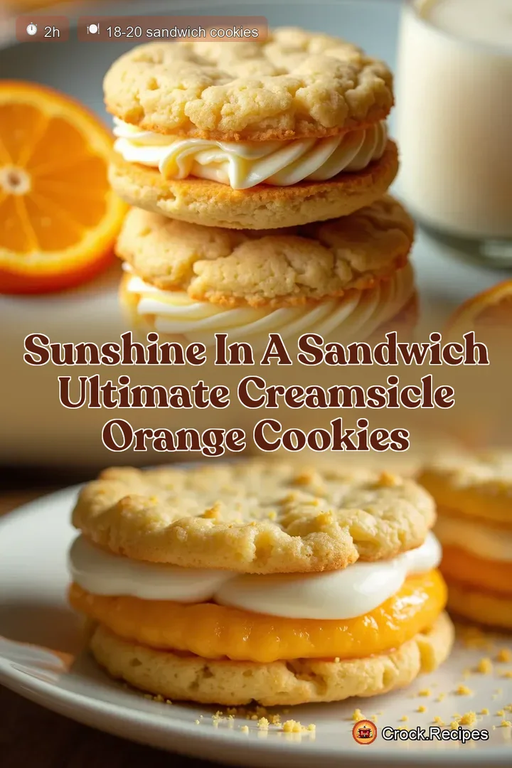 Sunshine in a Sandwich Ultimate Creamsicle Orange Cookies