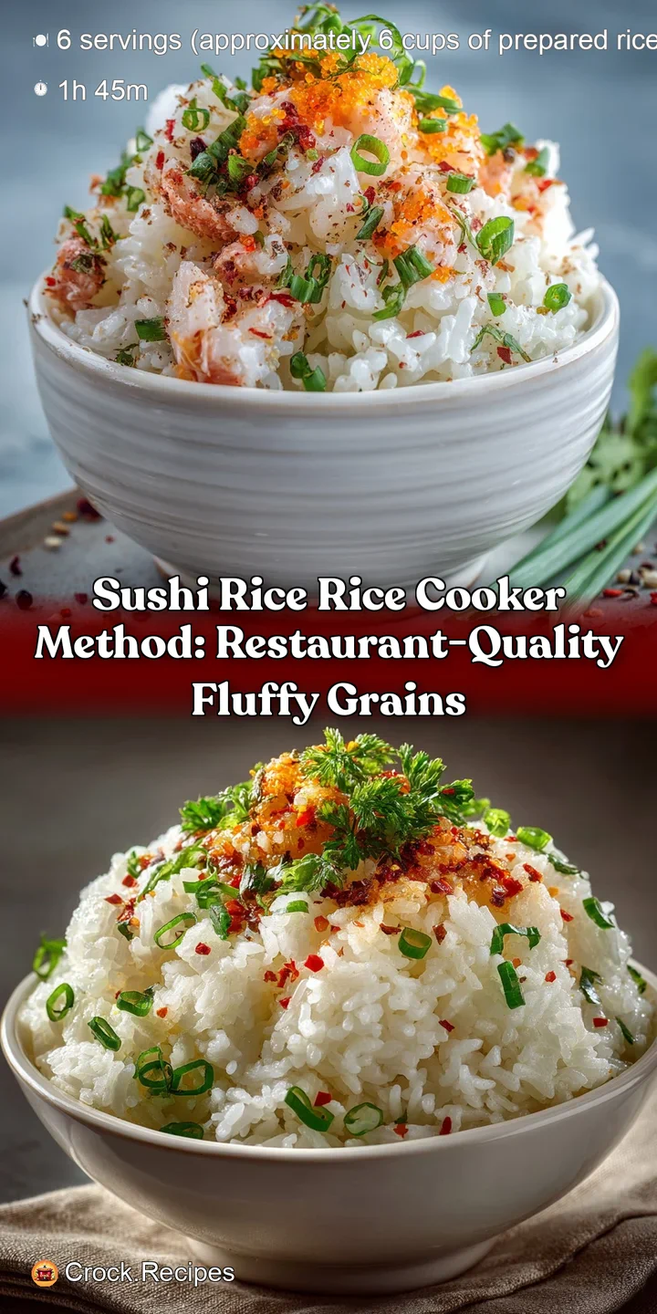 Sushi Rice Rice Cooker Method: Restaurant-Quality Fluffy Grains