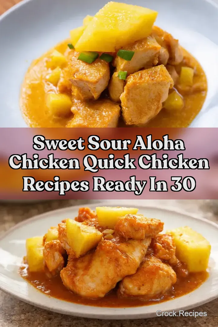Sweet Sour Aloha Chicken Quick Chicken Recipes Ready in 30