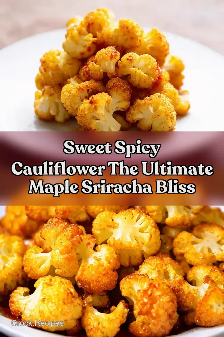 Sweet Spicy Cauliflower The Ultimate Maple Sriracha Bliss