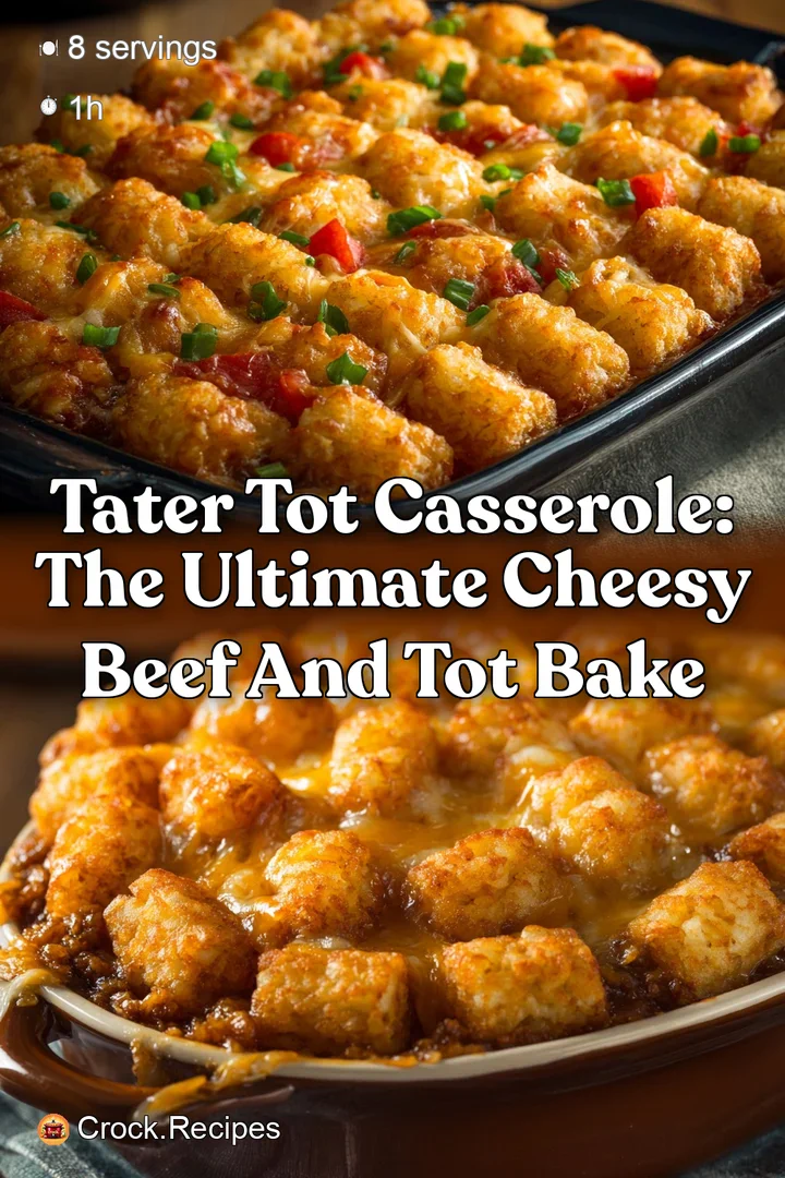 Tater Tot Casserole: The Ultimate Cheesy Beef and Tot Bake