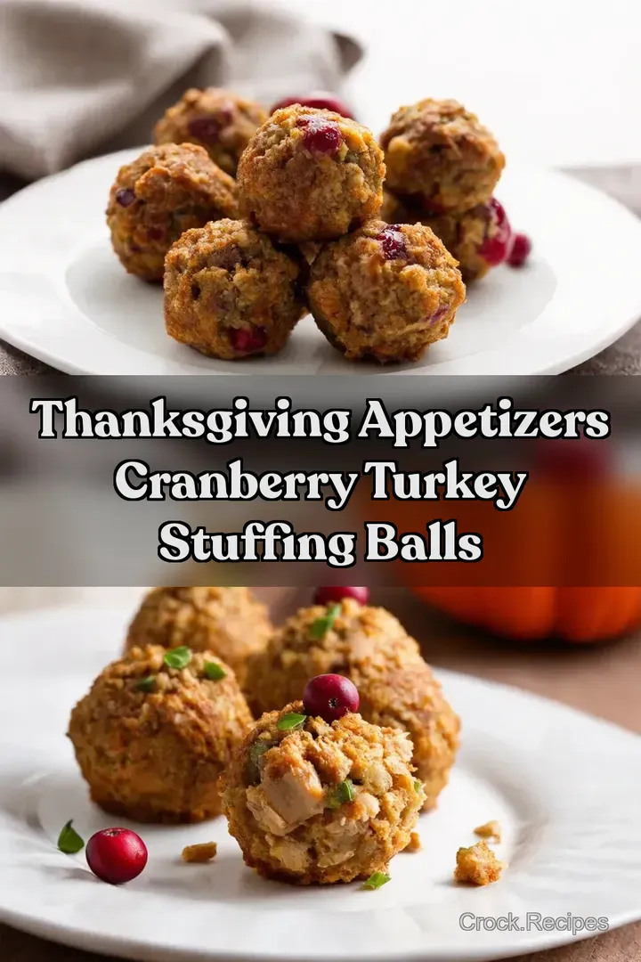 Thanksgiving Appetizers Cranberry Turkey Stuffing Balls
