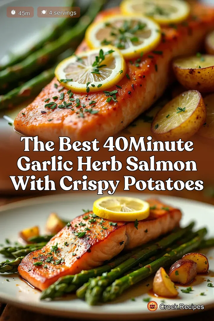 The Best 40Minute Garlic Herb Salmon with Crispy Potatoes