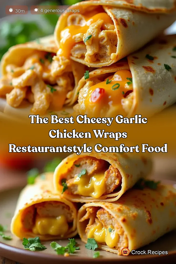 The Best Cheesy Garlic Chicken Wraps RestaurantStyle Comfort Food