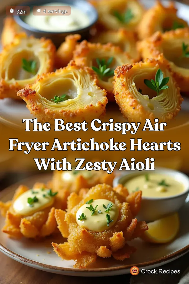 The Best Crispy Air Fryer Artichoke Hearts with Zesty Aioli