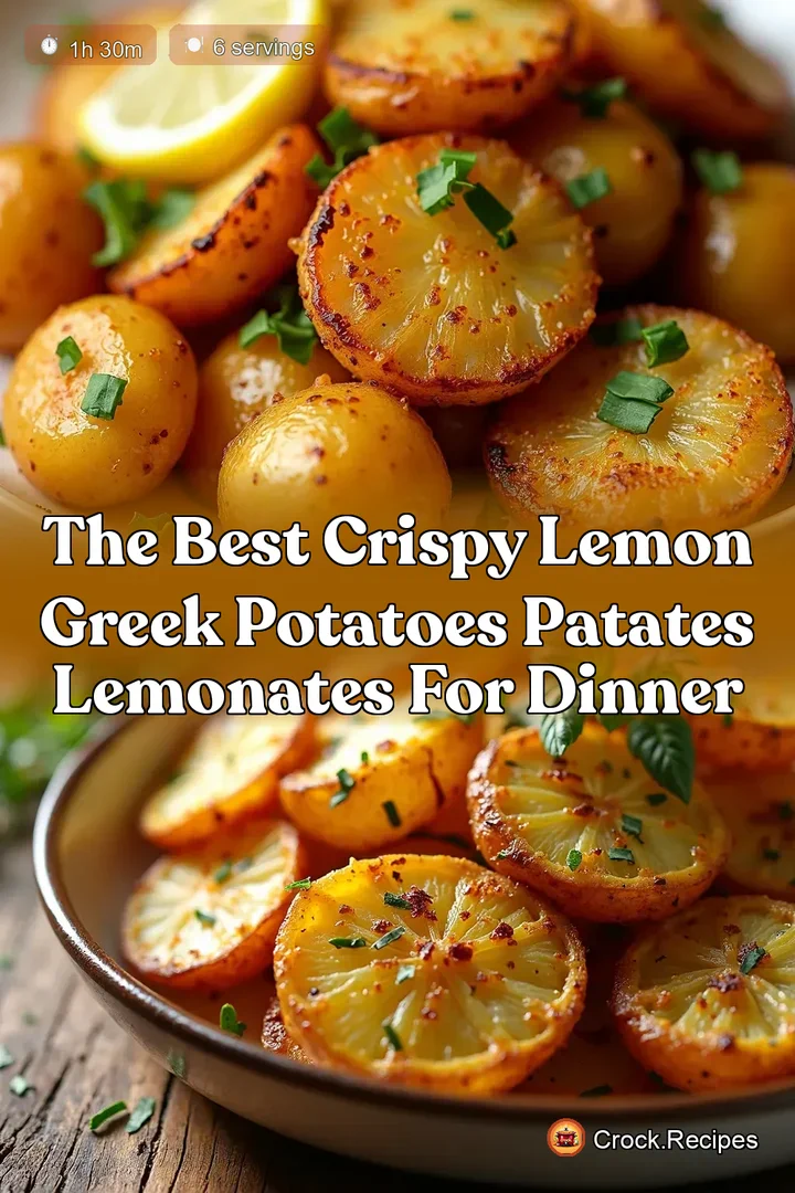 The Best Crispy Lemon Greek Potatoes Patates Lemonates for Dinner