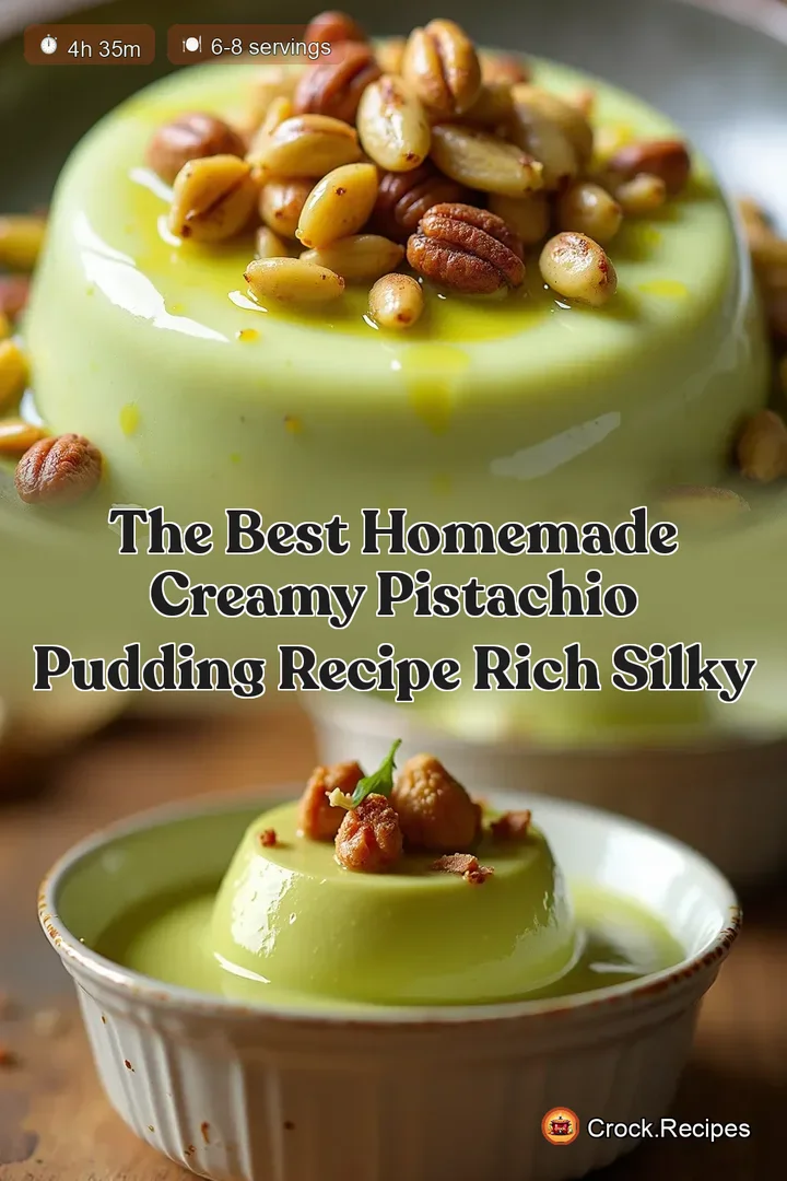 The Best Homemade Creamy Pistachio Pudding Recipe Rich Silky