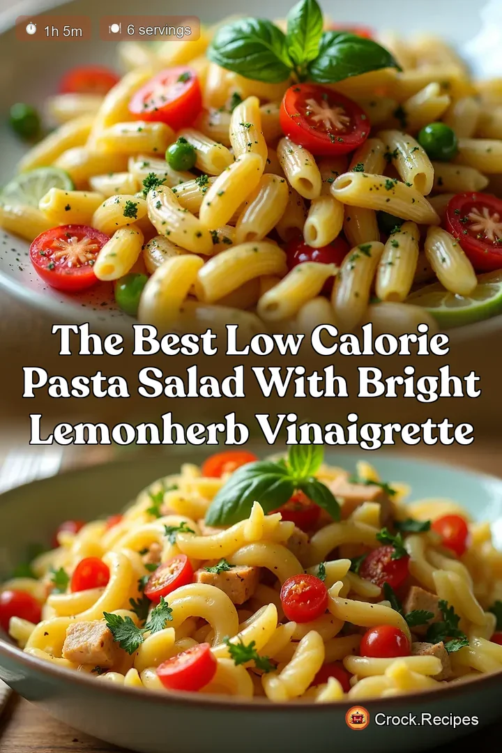 The Best Low Calorie Pasta Salad with Bright LemonHerb Vinaigrette