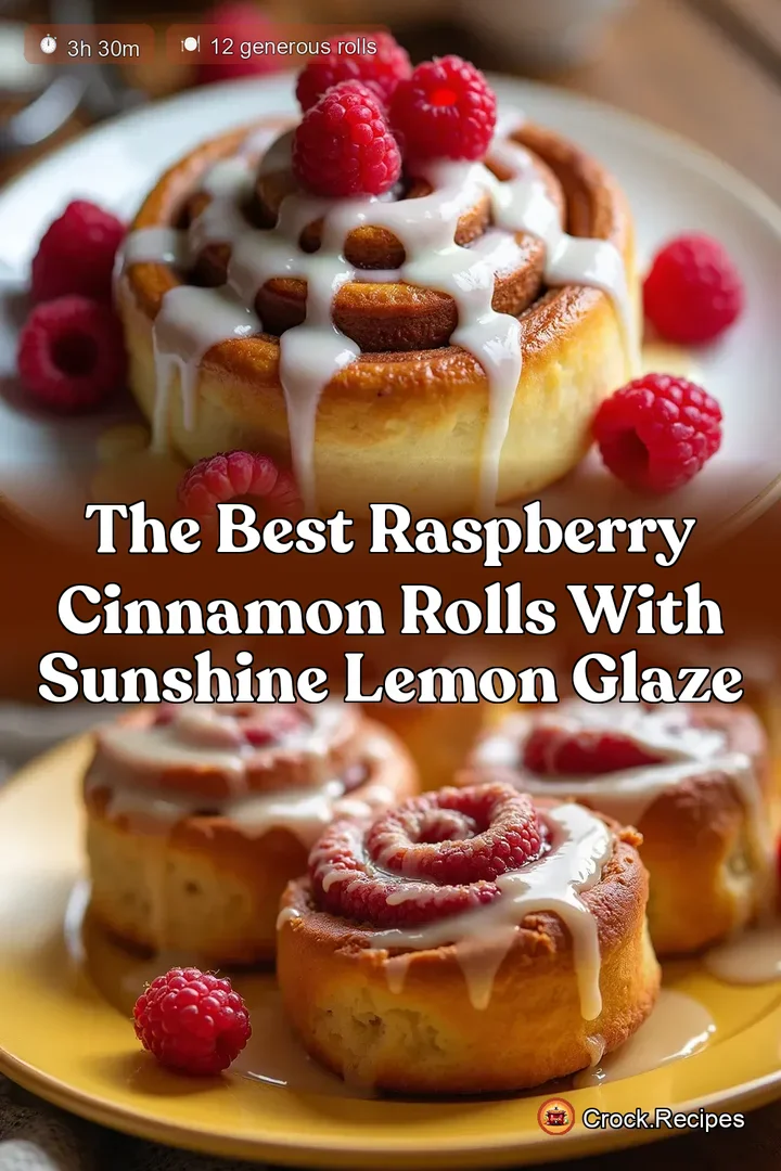 The Best Raspberry Cinnamon Rolls with Sunshine Lemon Glaze