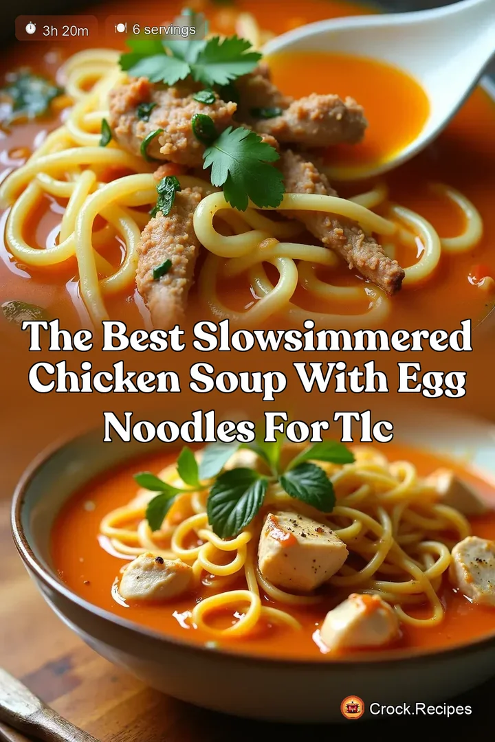 The Best SlowSimmered Chicken Soup with Egg Noodles for TLC