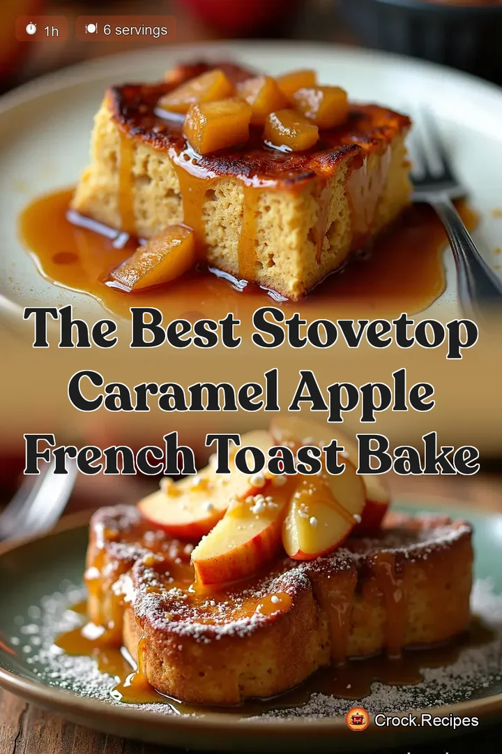 The Best Stovetop Caramel Apple French Toast Bake
