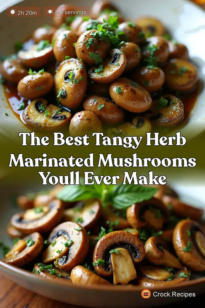 The Best Tangy Herb Marinated Mushrooms Youll Ever Make