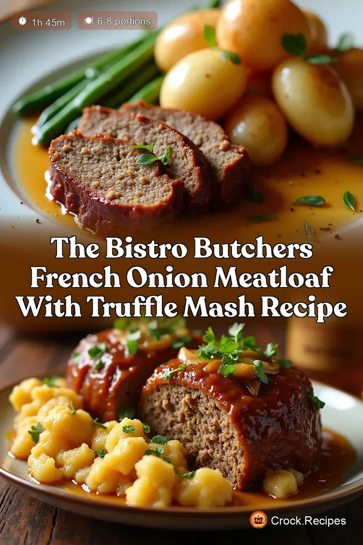 The Bistro Butchers French Onion Meatloaf with Truffle Mash Recipe