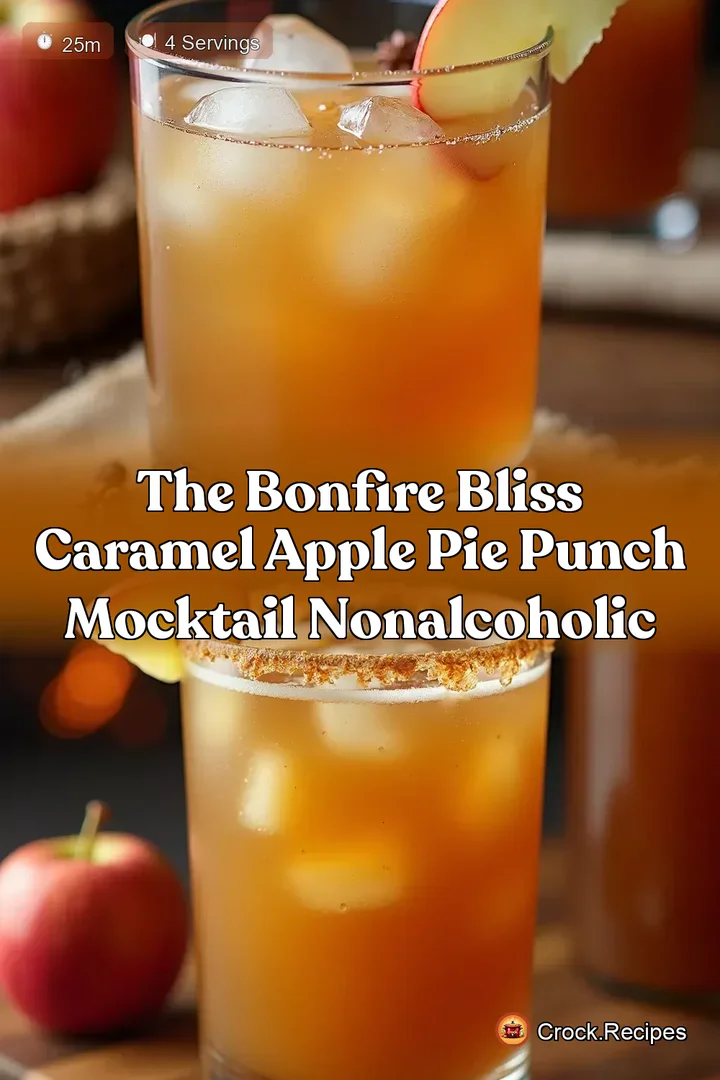 The Bonfire Bliss Caramel Apple Pie Punch Mocktail NonAlcoholic