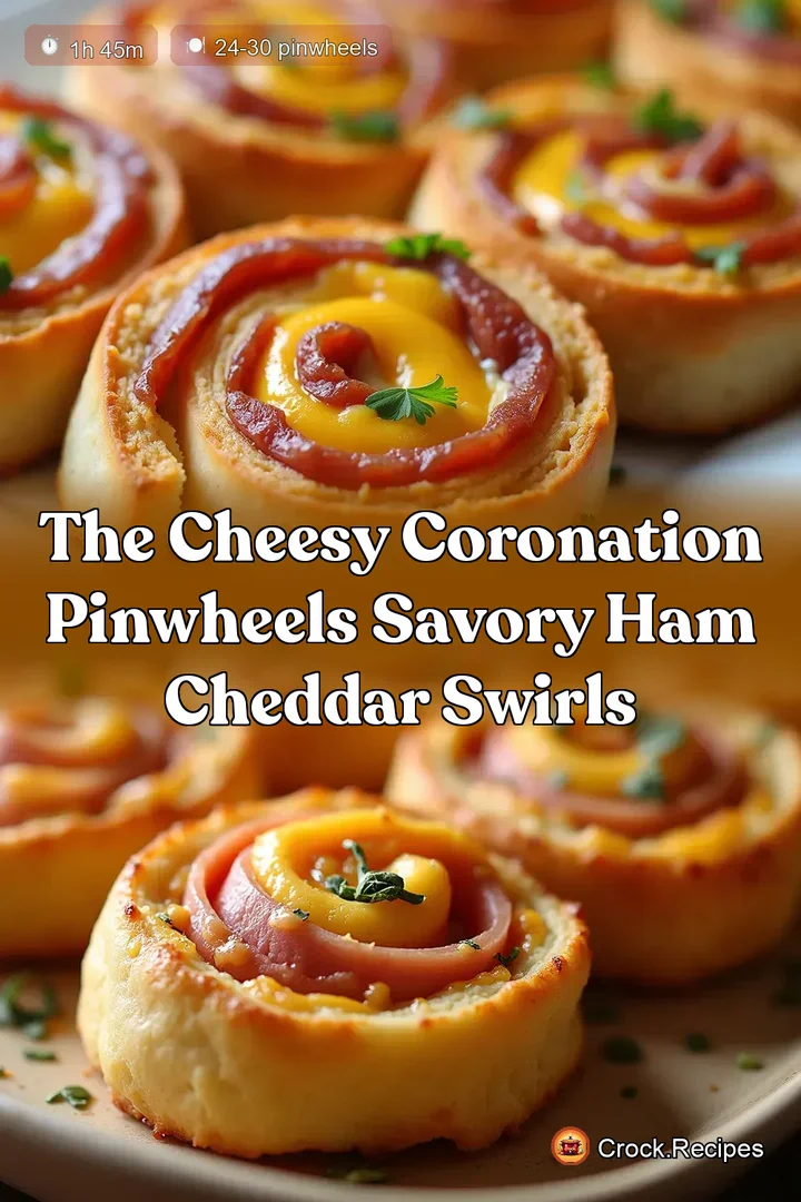 The Cheesy Coronation Pinwheels Savory Ham Cheddar Swirls