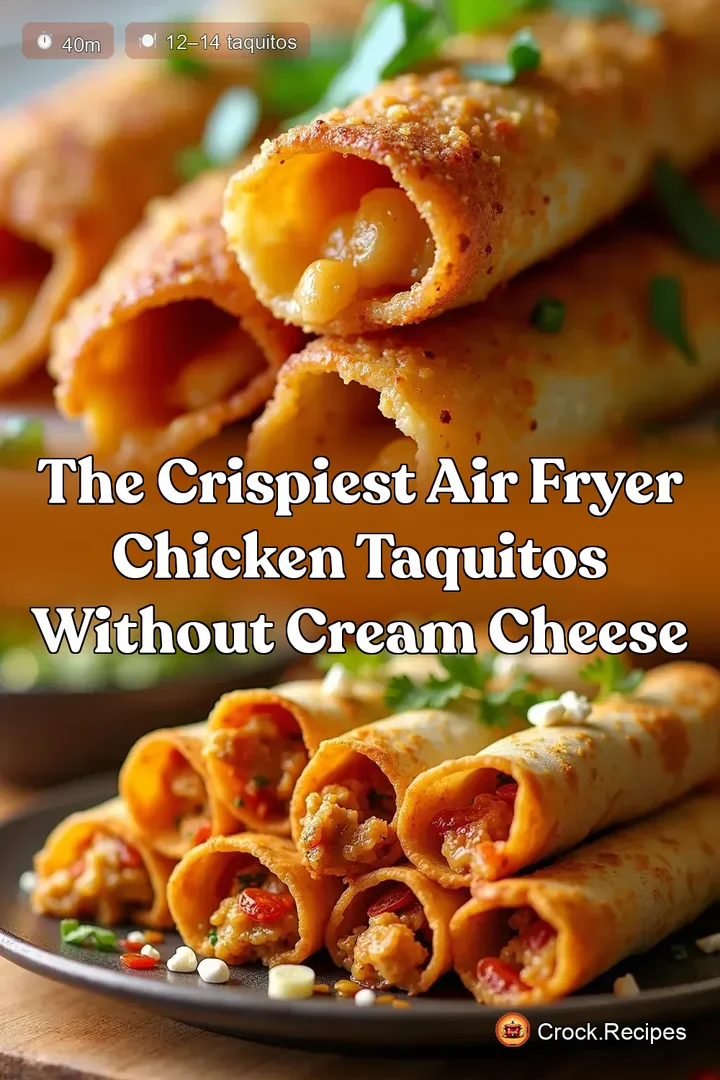 The Crispiest Air Fryer Chicken Taquitos Without Cream Cheese