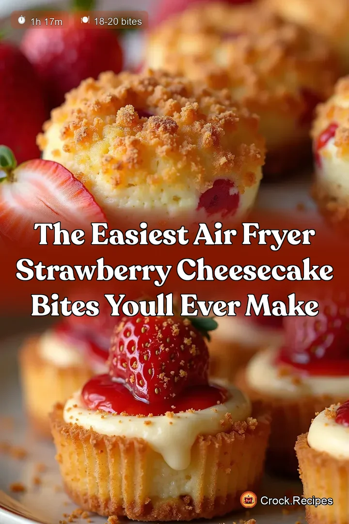 The Easiest Air Fryer Strawberry Cheesecake Bites Youll Ever Make