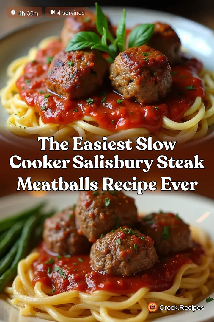 The Easiest Slow Cooker Salisbury Steak Meatballs Recipe Ever