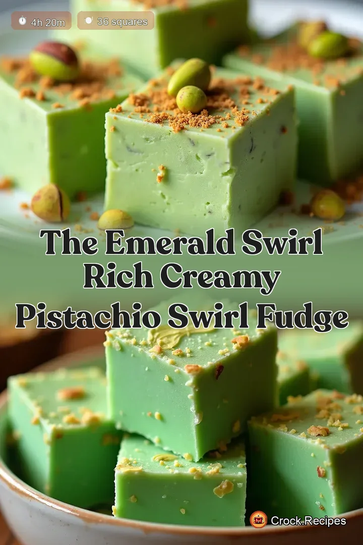 The Emerald Swirl Rich Creamy Pistachio Swirl Fudge