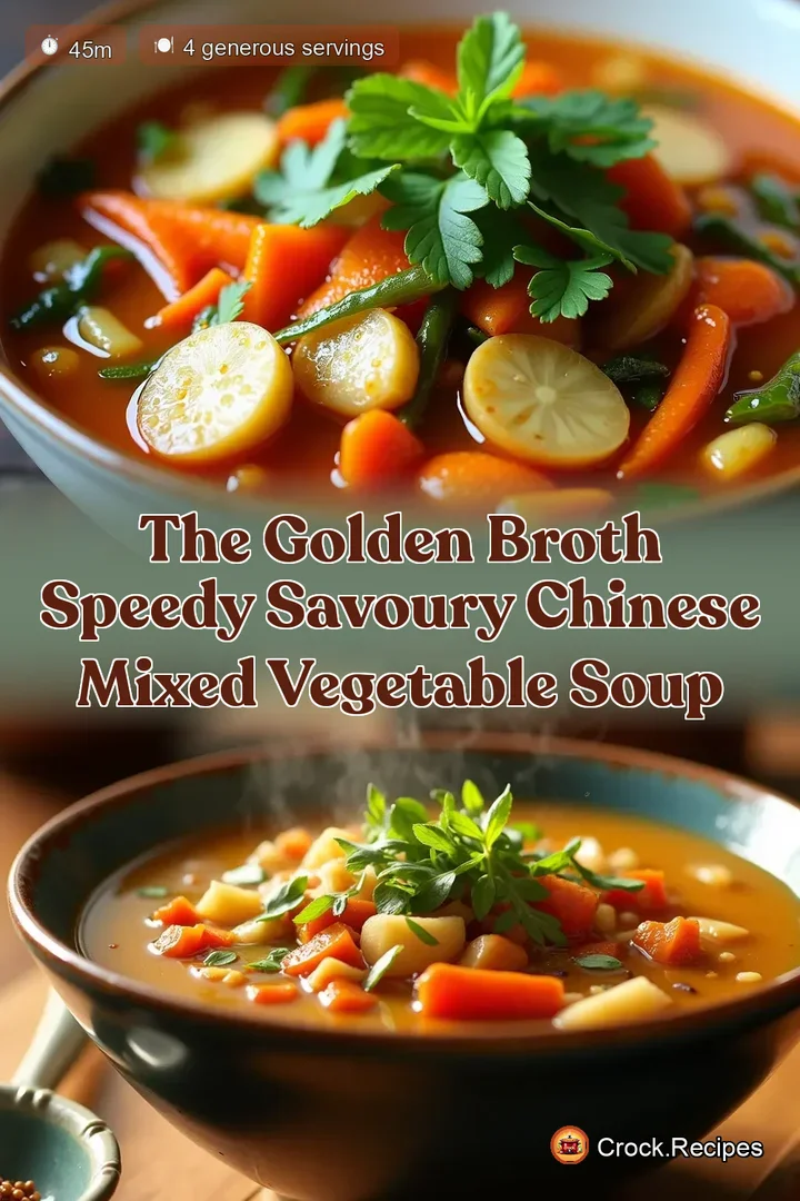The Golden Broth Speedy Savoury Chinese Mixed Vegetable Soup