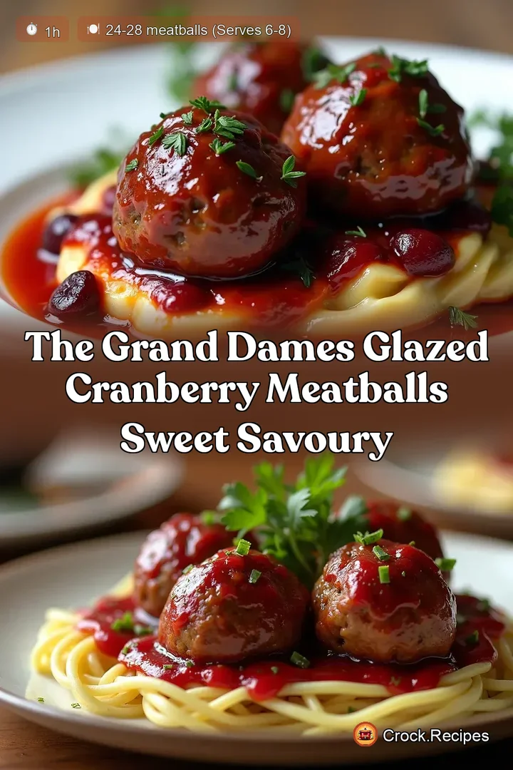 The Grand Dames Glazed Cranberry Meatballs Sweet Savoury