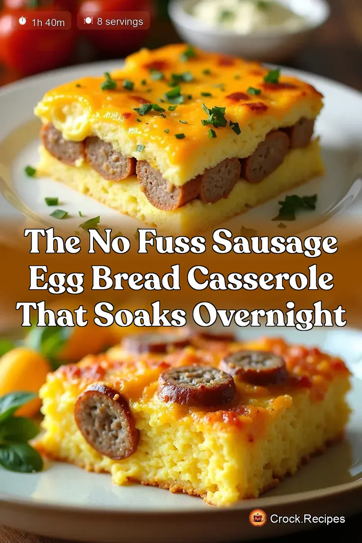 The No Fuss Sausage Egg Bread Casserole That Soaks Overnight