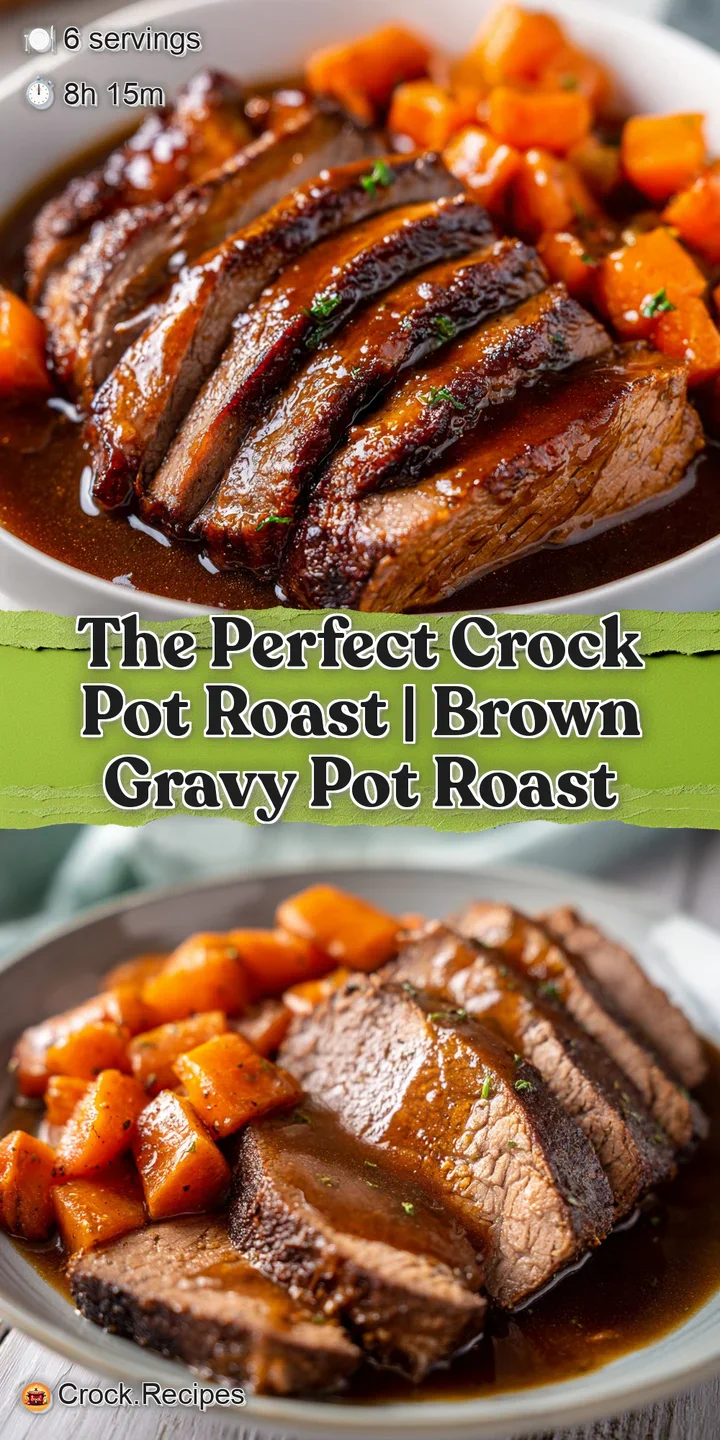 Close-up of tender, slow-cooked beef fibers glistening under a thick, savory brown gravy with flecks of black pepper