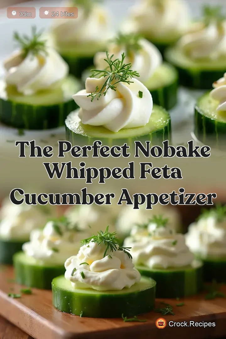 The Perfect NoBake Whipped Feta Cucumber Appetizer