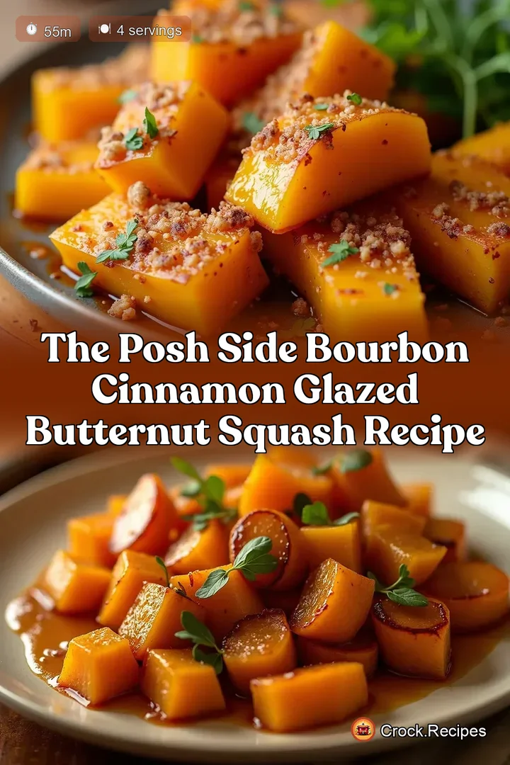 The Posh Side Bourbon Cinnamon Glazed Butternut Squash Recipe
