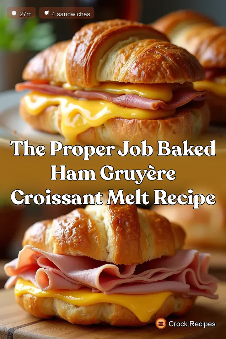 The Proper Job Baked Ham Gruy&egrave;re Croissant Melt Recipe