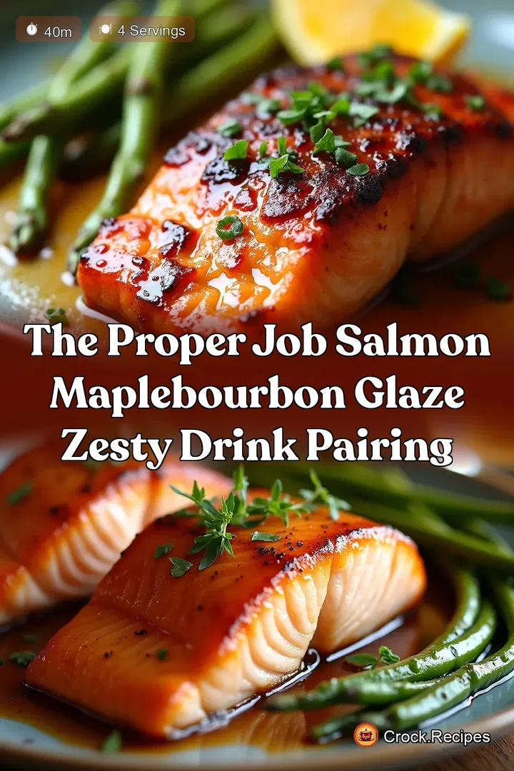 The Proper Job Salmon MapleBourbon Glaze Zesty Drink Pairing
