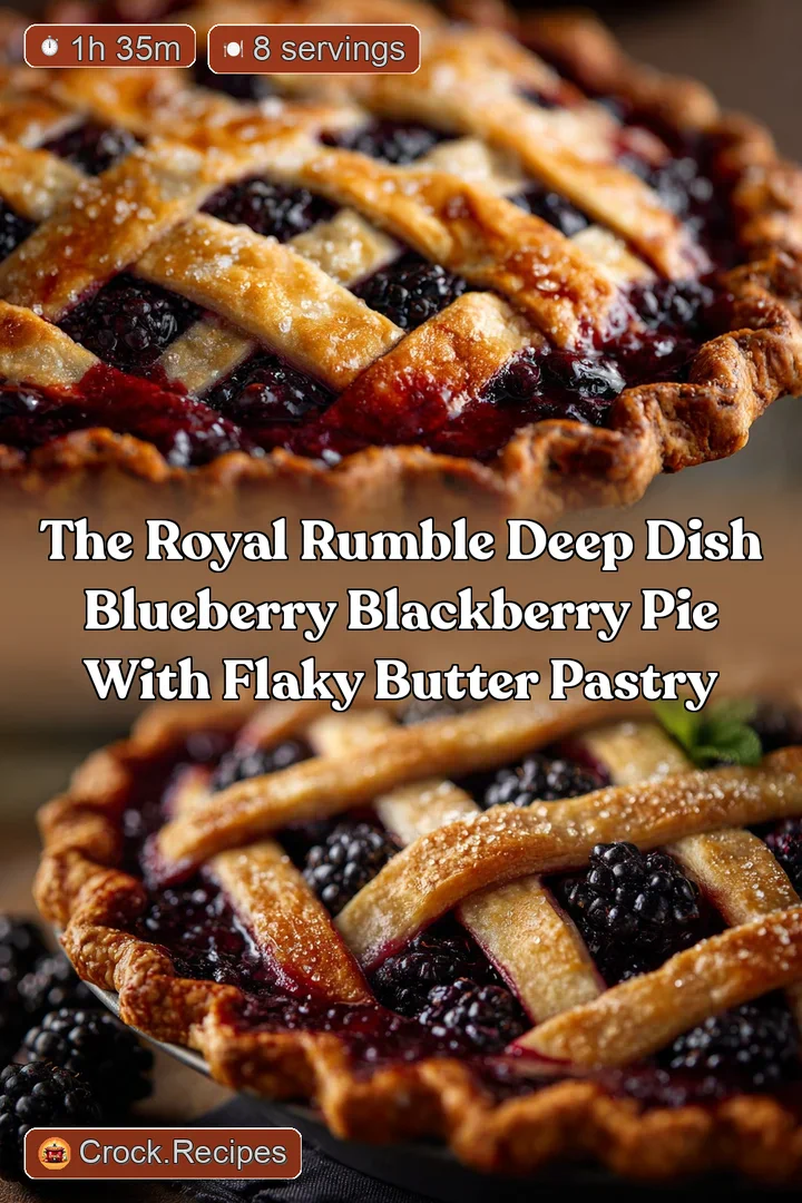 The Royal Rumble Deep Dish Blueberry Blackberry Pie with Flaky Butter Pastry